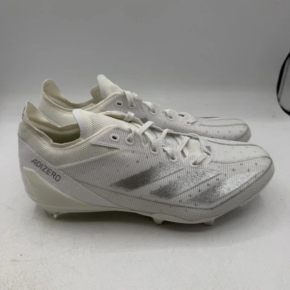 Adidas Adizero Electric.1 Football Cleats Mens Sz 8.5 White/Silver IE4374